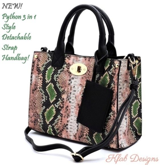 KFab Designs Handbags - 🌼LAST ONE Python 3 in 1 Satchel
